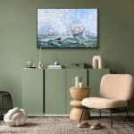 AF003 The Channel fleet in heavy weather - Canvas Painting 